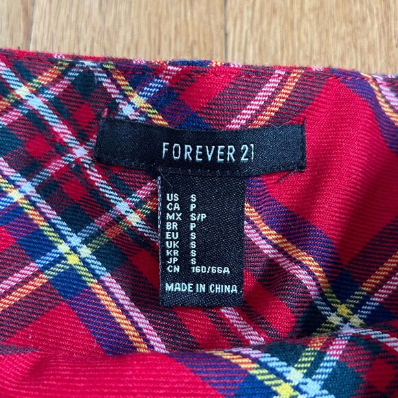Vintage Forever 21 Plaid Pleated Skirt - Picture 4 of 4